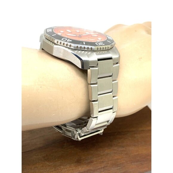 Tag Heuer Men's Watch WBP201F Aquaracer Swiss Automatic Orange Dial Steel 43mm - Picture 12 of 14